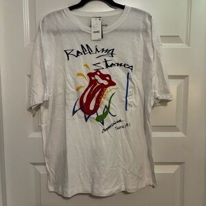 The Rolling Stones White Cotton T-Shirt